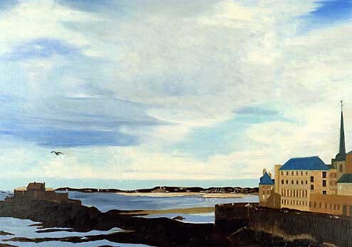 Malerei mit dem Titel "St-Malo" von Sophie Loric, Original-Kunstwerk
