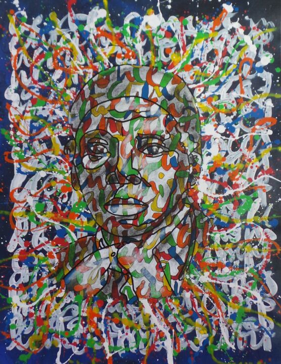 Malarstwo zatytułowany „SA 2020-10-01 HARRI…” autorstwa Sophie Louise, Oryginalna praca, Akryl Zamontowany na Drewniana rama…