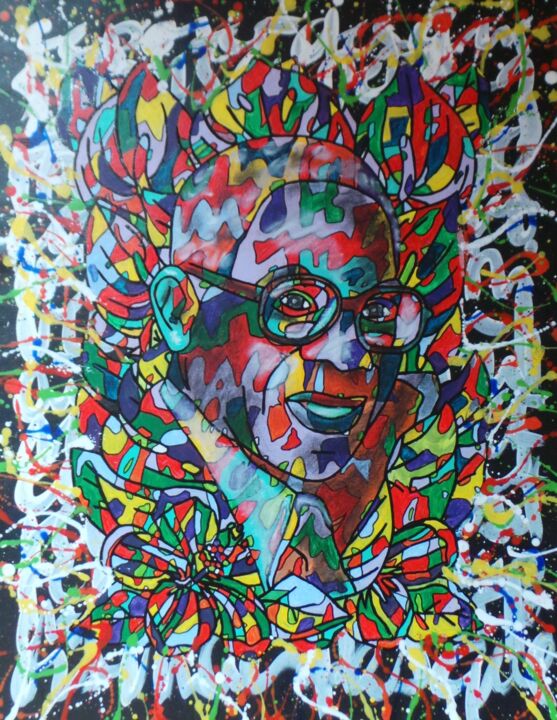 Malarstwo zatytułowany „SA 2020-12-15 AIME” autorstwa Sophie Louise, Oryginalna praca, Akryl Zamontowany na Drewniana rama n…