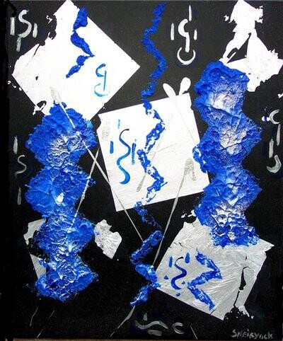 Malerei mit dem Titel "la déchirure" von Sophie Neirynck, Original-Kunstwerk