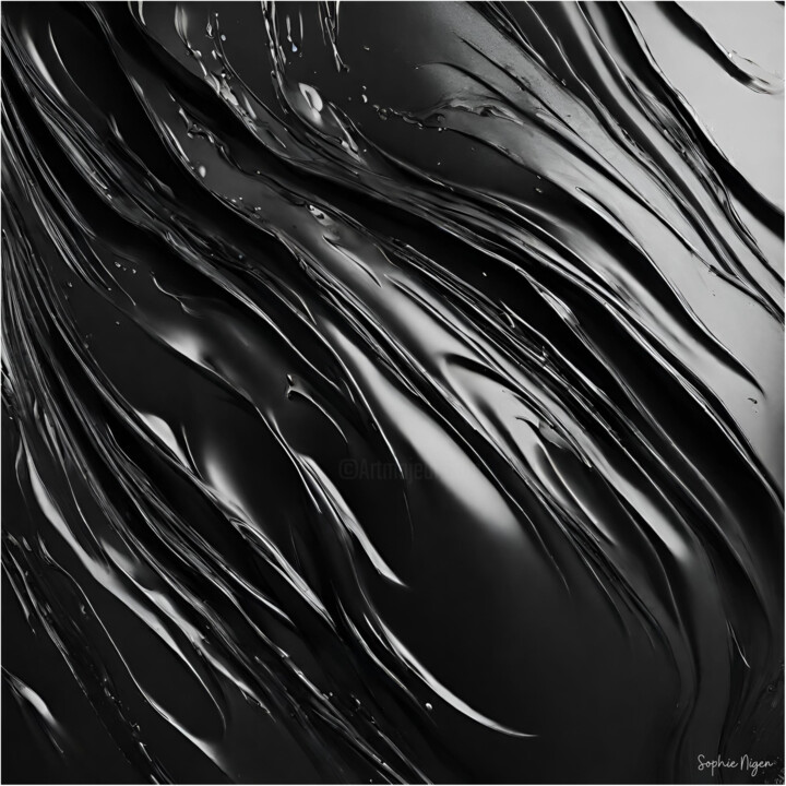 Arts numériques intitulée "Noir 2" par Sophie Nigen, Œuvre d'art originale, Image générée par l'IA