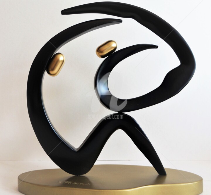 Sculpture titled "Akrobat" by Sophie Pribojszki, Original Artwork, Wood