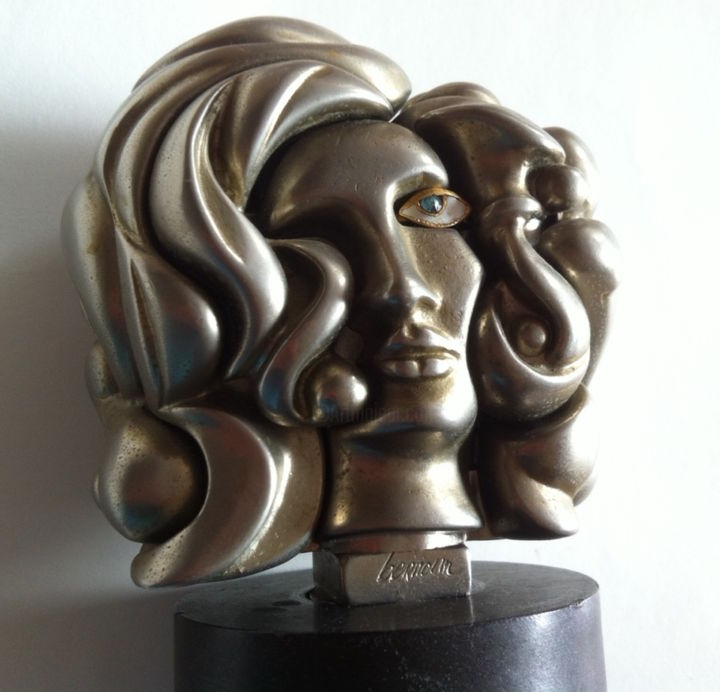 Sculpture titled "berrocal_michele" by Sophie Rousseau, Original Artwork, Metals