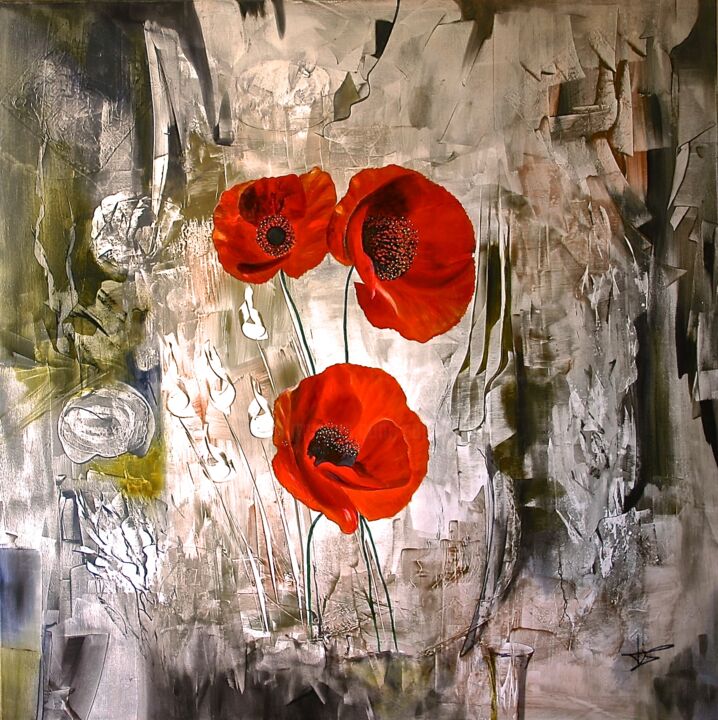 Painting titled "img-0073(Amapolas 6…" by Sophie Sirot, Original Artwork, Acrylic