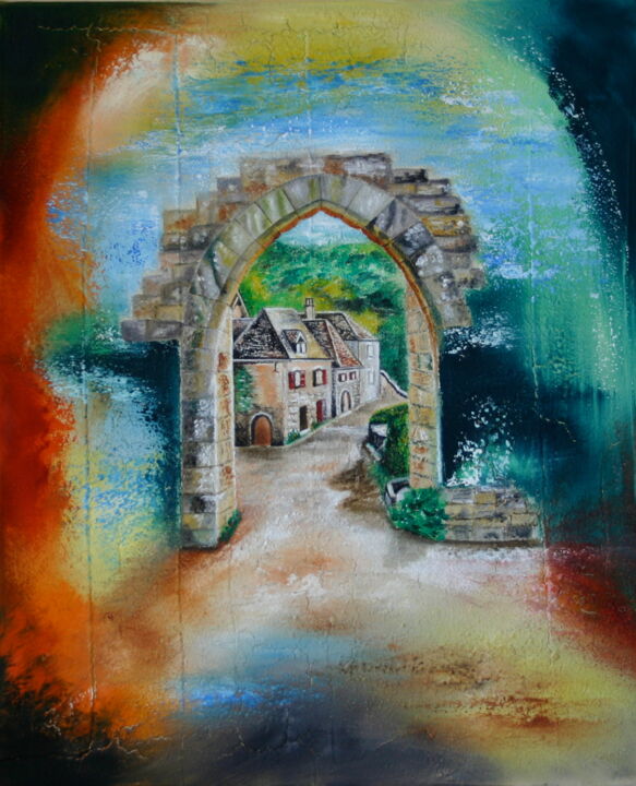 Painting titled "img-1284-saint-cirq…" by Sophie Sirot, Original Artwork, Oil