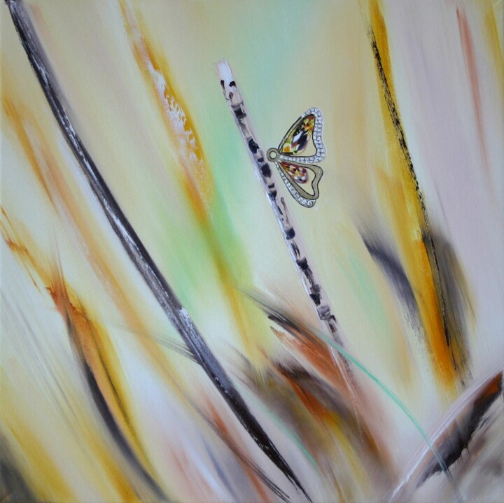 Painting titled "img-1350-papillon-5…" by Sophie Sirot, Original Artwork, Oil