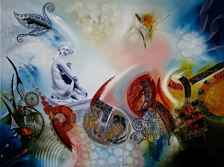 Peinture intitulée "img-0627-odalisque-…" par Sophie Sirot, Œuvre d'art originale, Huile