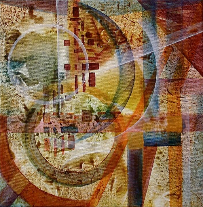 Картина под названием "img-8465-cosmos-2-3…" - Sophie Sirot, Подлинное произведение искусства, Акрил