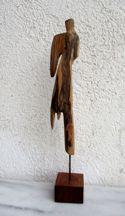 Sculpture titled ""En suspens"" by Sophie Thiry, Original Artwork, Wood