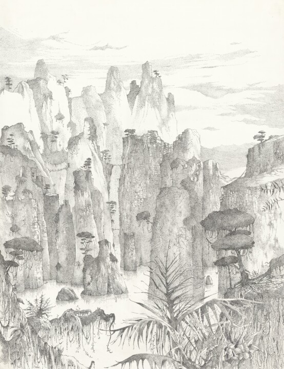 Drawing titled "La Selva" by Sophie Trividic, Original Artwork, Pencil