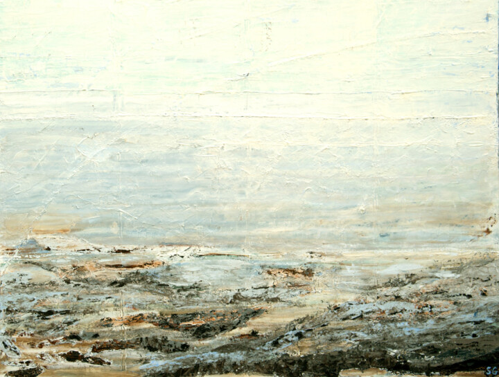 Peinture intitulée "maree basse" par Sophie Gerin, Œuvre d'art originale, Huile