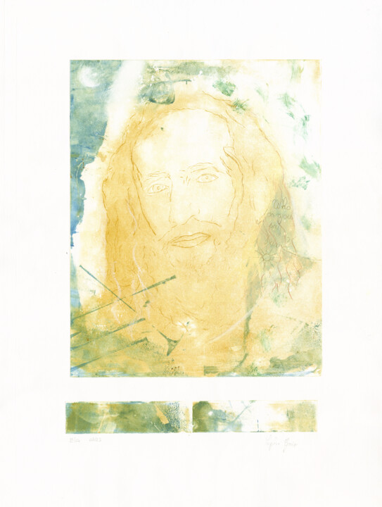 Printmaking titled "Who do you say I am…" by Sophie Gerin, Original Artwork, Monotype