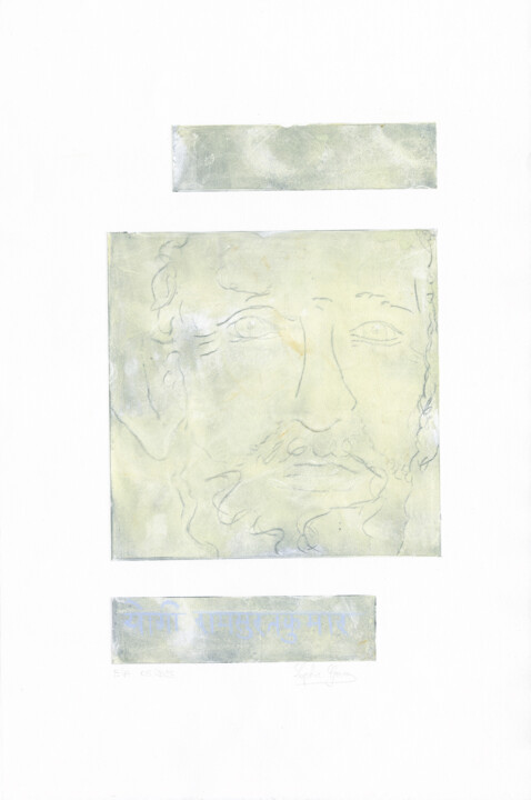 Printmaking titled "Soul portrait 3" by Sophie Gerin, Original Artwork, Monotype