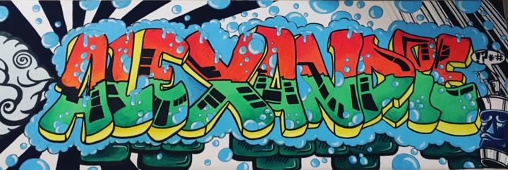 Картина под названием "Graff" - Alcine, Подлинное произведение искусства