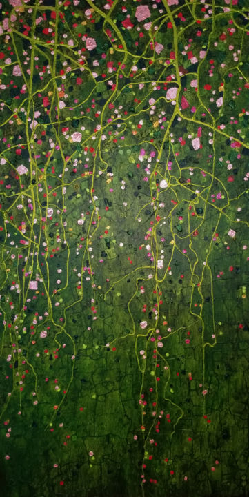 제목이 "Enchantement"인 미술작품 Sophie Cantou로, 원작, 아크릴 나무 들것 프레임에 장착됨