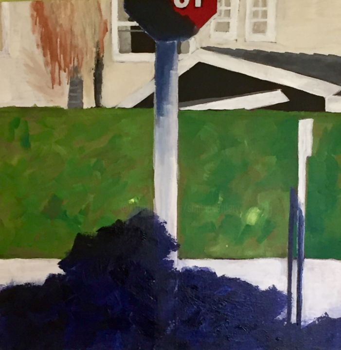 Картина под названием "Stop!" - Sophie Cordery, Подлинное произведение искусства, Акрил
