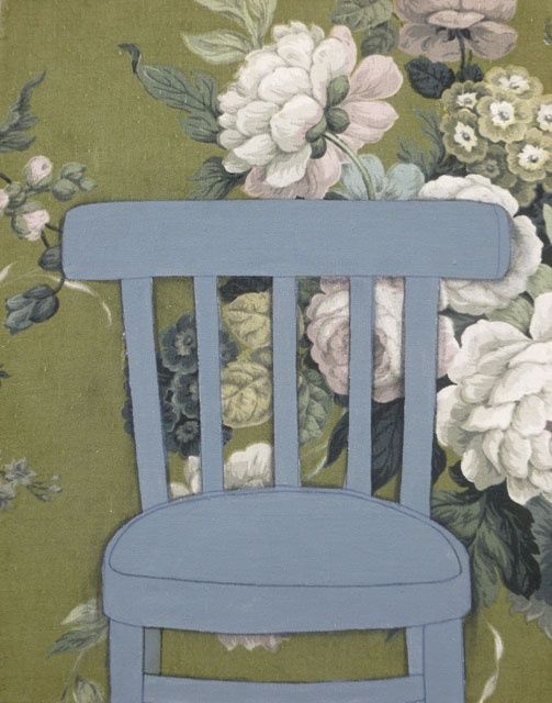 Painting titled "Grey Chair" by Sophie Cordery, Original Artwork