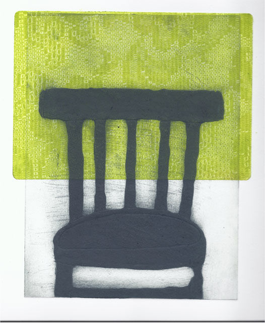 Peinture intitulée "Carborundum Chair (…" par Sophie Cordery, Œuvre d'art originale