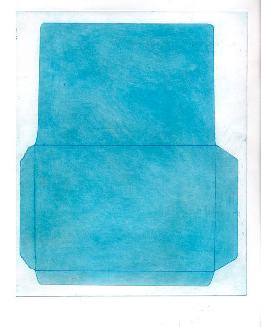 Pittura intitolato "Large Blue Envelope" da Sophie Cordery, Opera d'arte originale