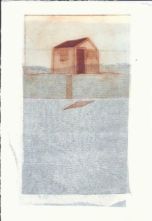 Printmaking titled "shed-2" by Sophie Cordery, Original Art,