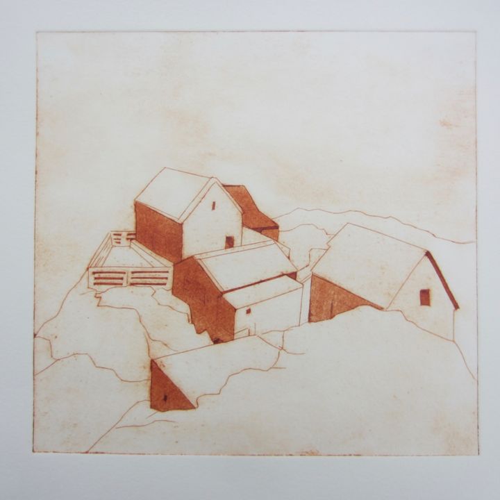Printmaking titled "Les Ecrehou" by Sophie Cordery, Original Art, Other