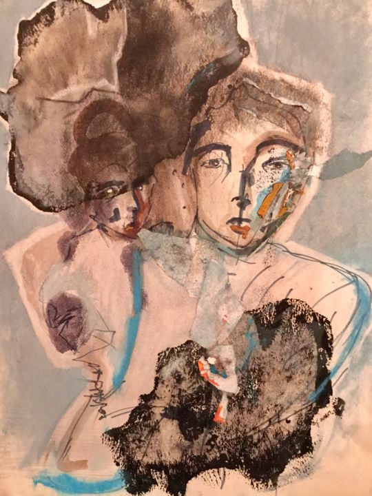 Peinture intitulée "Sans titre" par Sophie Jeanne Bert Debeusscher, Œuvre d'art originale, Encre