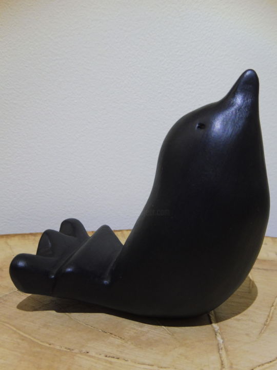 Скульптура под названием "Oiseau" - Sophie Griffon, Подлинное произведение искусства, Глина
