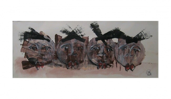 Peinture intitulée "RIBAMBELLE" par Sophie Hoang Trong, Œuvre d'art originale
