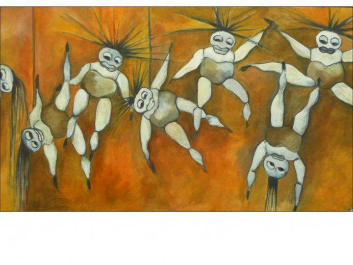 Painting titled "LES POUPEES" by Sophie Hoang Trong, Original Artwork