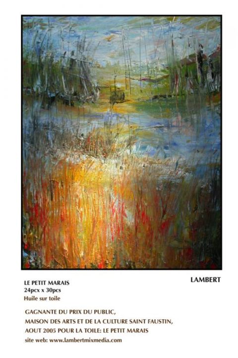 Pittura intitolato "LE PETIT MARAIS" da Sophie Lambert, Opera d'arte originale
