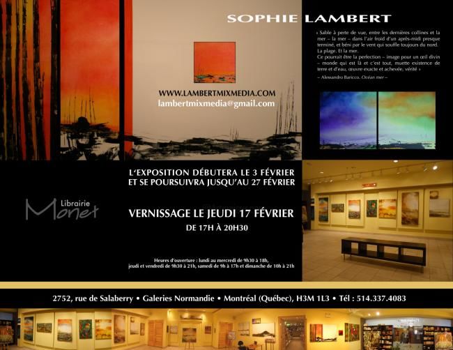 Painting titled "L'EXPOSITION EST CO…" by Sophie Lambert, Original Artwork