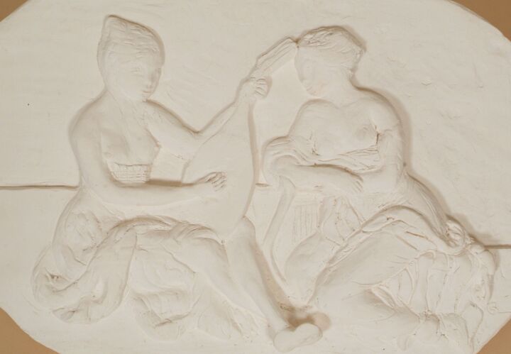 Sculptuur getiteld "Musiciennes" door Sophie Maillard (Sophie Mai), Origineel Kunstwerk, Terra cotta
