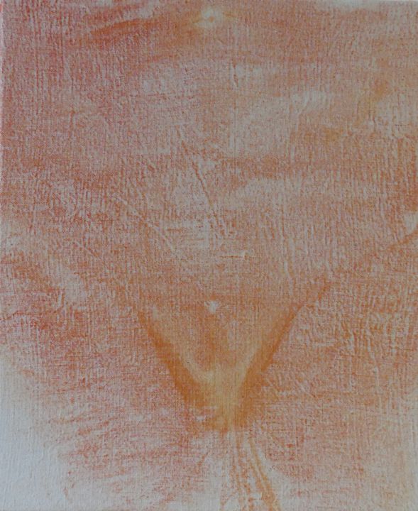 Trace De Corps Orangée, Peinture par Sophie Maillard (Sophie Mai ...