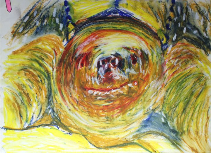 Dessin intitulée "Tortue" par Sophie Petru, Œuvre d'art originale, Crayon