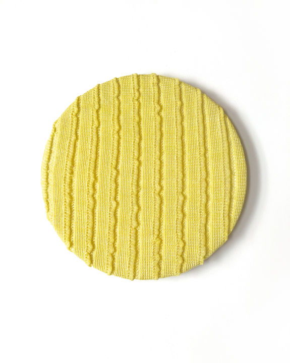 Textile Art titled "Sunny" by Sophie Pilorget (Eôs Studio), Original Artwork, Tapestry Mounted on Wood Stretcher frame