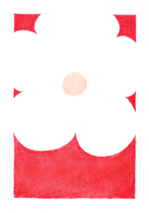 Drawing titled "Fleur n°5" by Sophie Pilorget (Eôs Studio), Original Art, Pastel