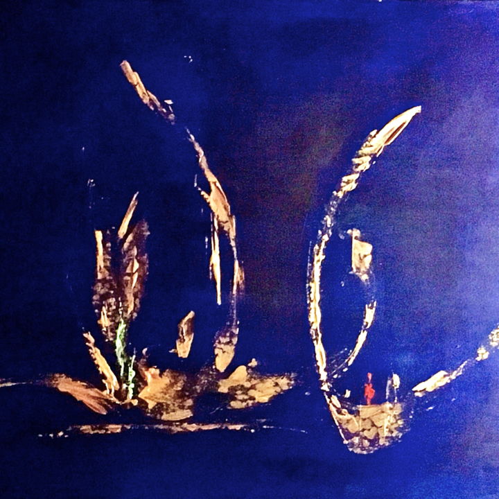 Peinture intitulée "Les ailes de la cré…" par Sophie-Armelle Vuillier, Œuvre d'art originale, Acrylique