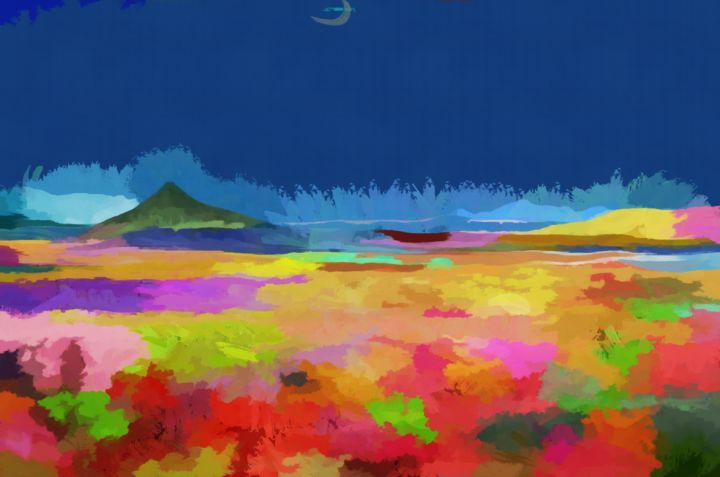 Digital Arts titled "Valley of colors" by So_orex, Original Artwork, Digital Painting