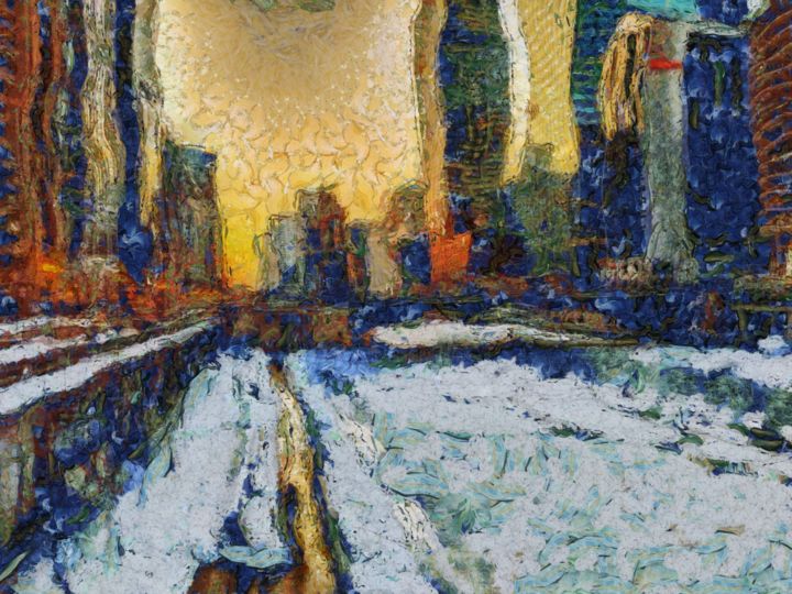 Digital Arts titled ""Chicago, Illinois"" by So_orex, Original Artwork, Digital Painting