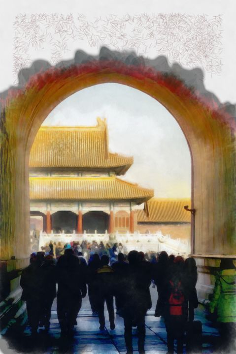 Digital Arts titled ""Forbidden City, Be…" by So_orex, Original Artwork, Digital Painting