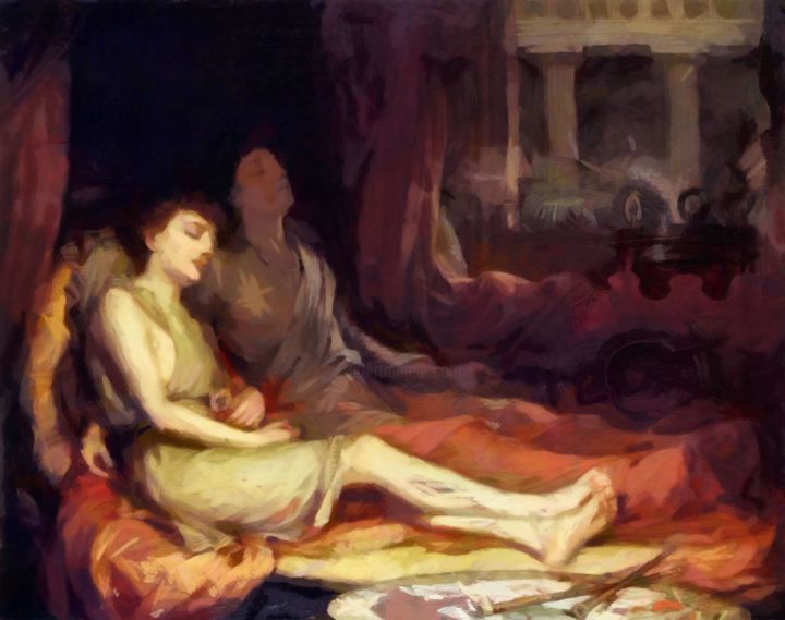 Digital Arts titled ""Sleep and his Half…" by So_orex, Original Artwork, Digital Painting