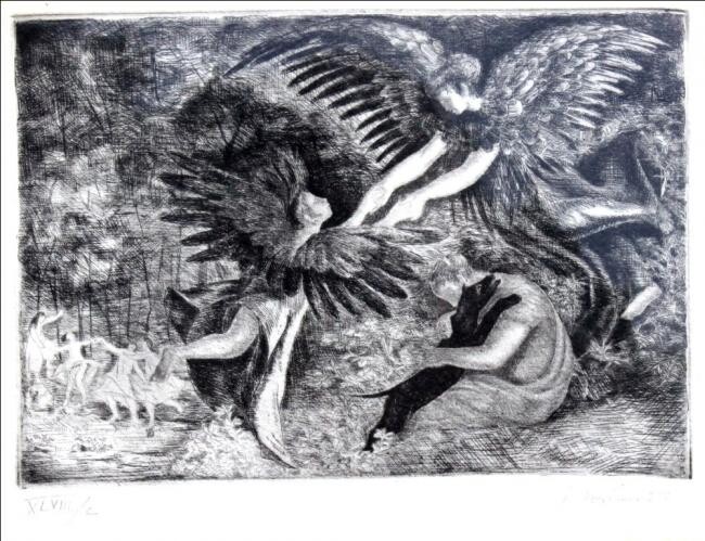 Ζωγραφική με τίτλο ""Angels"" από Soriano, Αυθεντικά έργα τέχνης