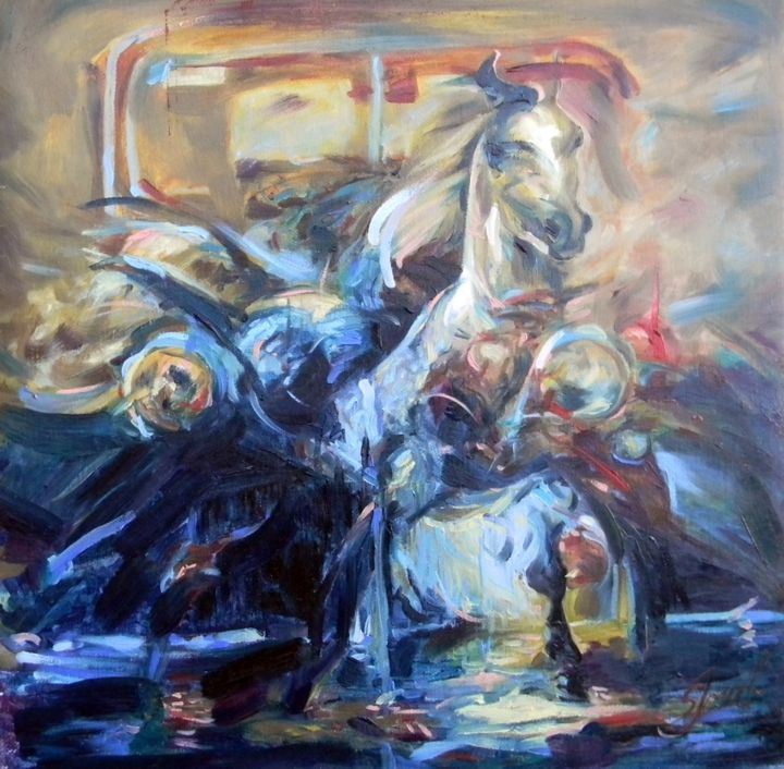 Malarstwo zatytułowany „Escape” autorstwa Sorin Iosub, Oryginalna praca, Olej