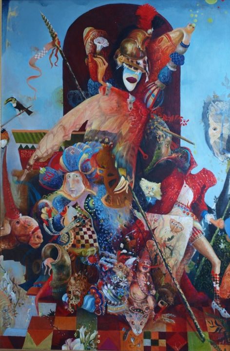 Картина под названием "Youthfulness - Old…" - Sorin Iosub, Подлинное произведение искусства, Масло