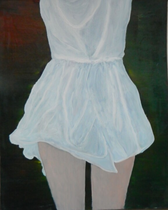「white-dress」というタイトルの絵画 Sorin Niculae Lazarによって, オリジナルのアートワーク, オイル