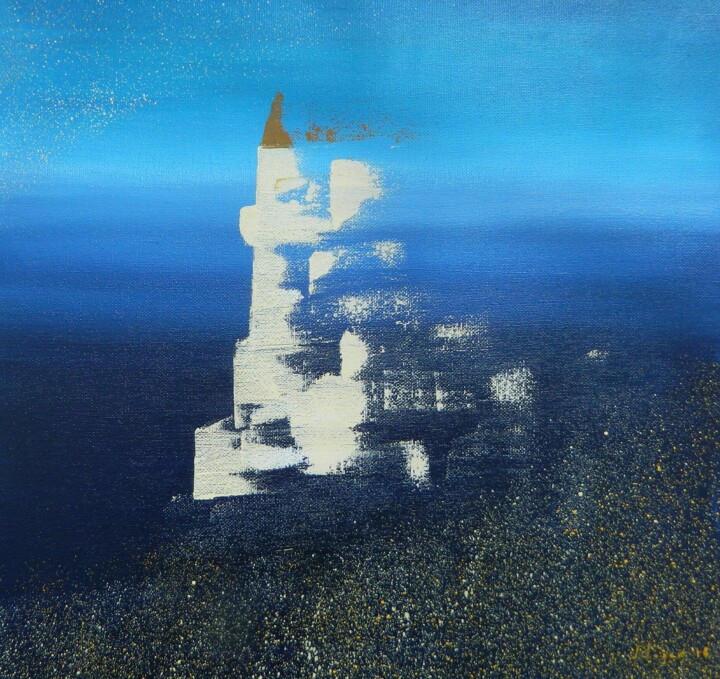 Painting titled "Castle" by Sorin Niculae Lazar, Original Artwork, Oil