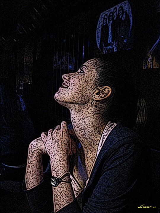 Photography titled "Anna in dark room" by Sorin Niculae Lazar, Original Artwork, Digital Photography