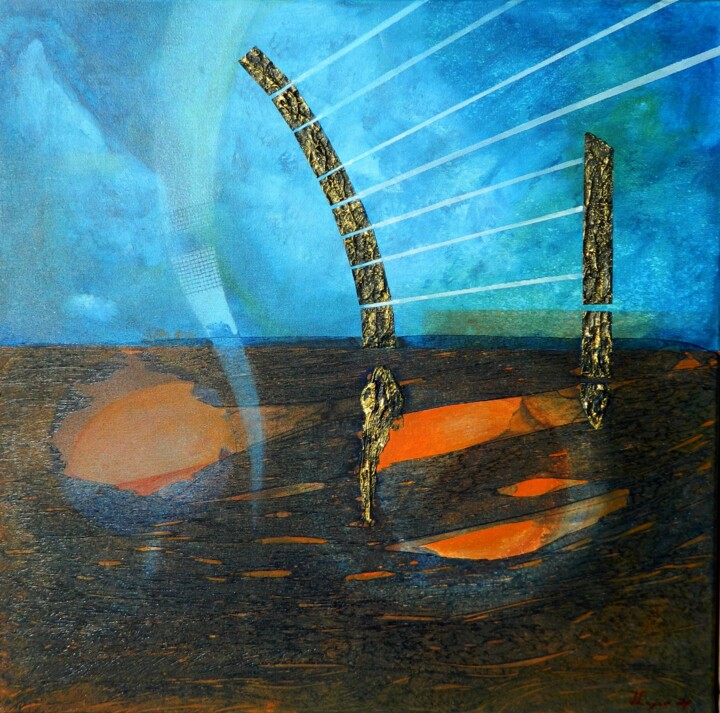 Картина под названием "Vreme trece, vreme…" - Sorin Niculae Lazar, Подлинное произведение искусства, Акрил Установлен на Дер…