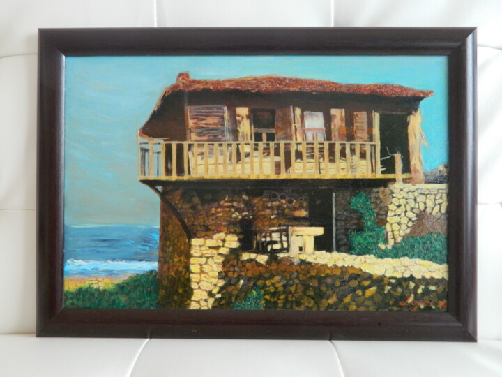 Painting titled "Dobrogean old house" by Sorin Niculae Lazar, Original Artwork, Oil
