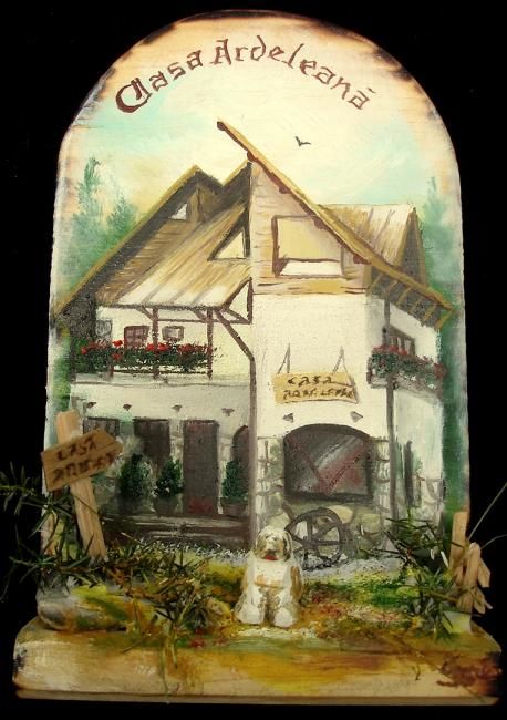 Painting titled "Ardeleana House" by Sorinapostolescu, Original Artwork, Oil